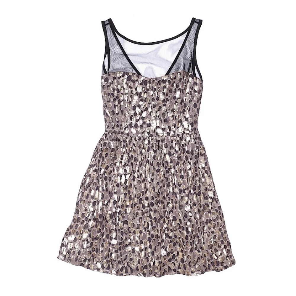 Aqua floral Metallic Party Cocktail Dress